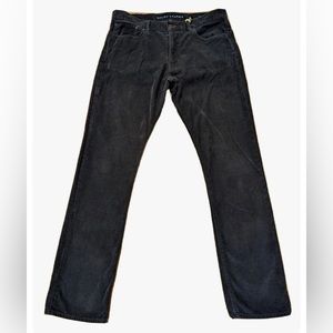 RALPH LAUREN Black Label Flat Front Corduroy Pants 34W x 32L Dark Gray